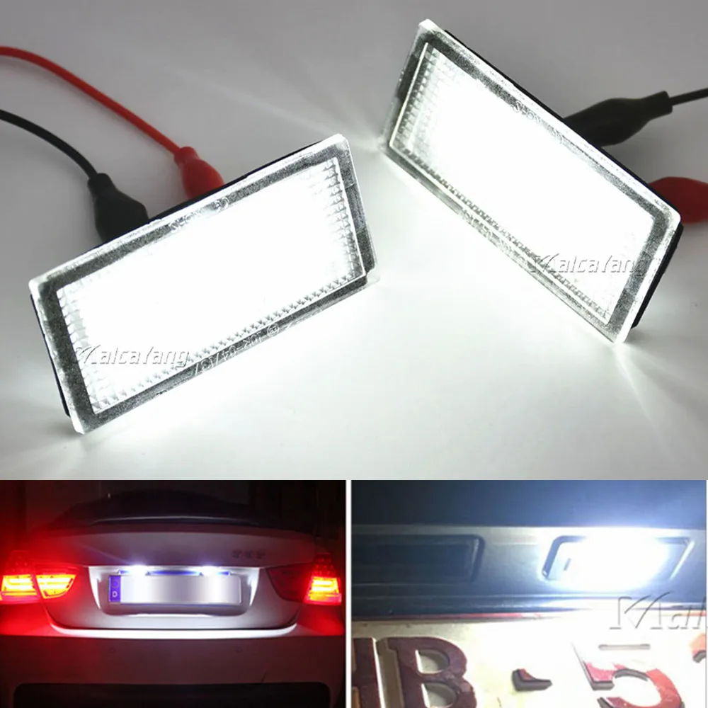 

LED License Number Plate Lights For BMW E66 E65 7-Series 735i 2006-2008 White Canbus Error Free Number Plate Lamp Replacement