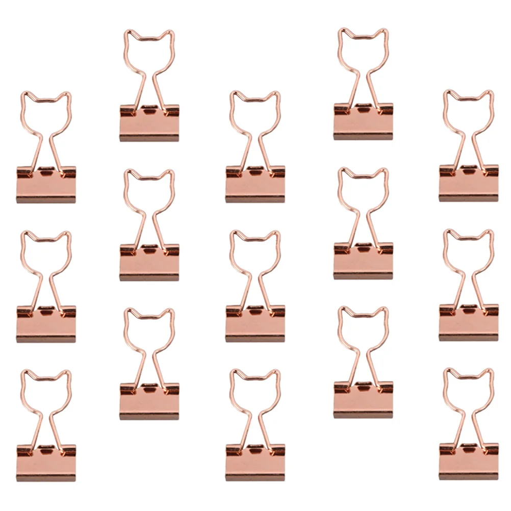 

15Pcs Convenient Binder Clips Decorative Binder Clips Metal Cactus Multi-use Paper Clips