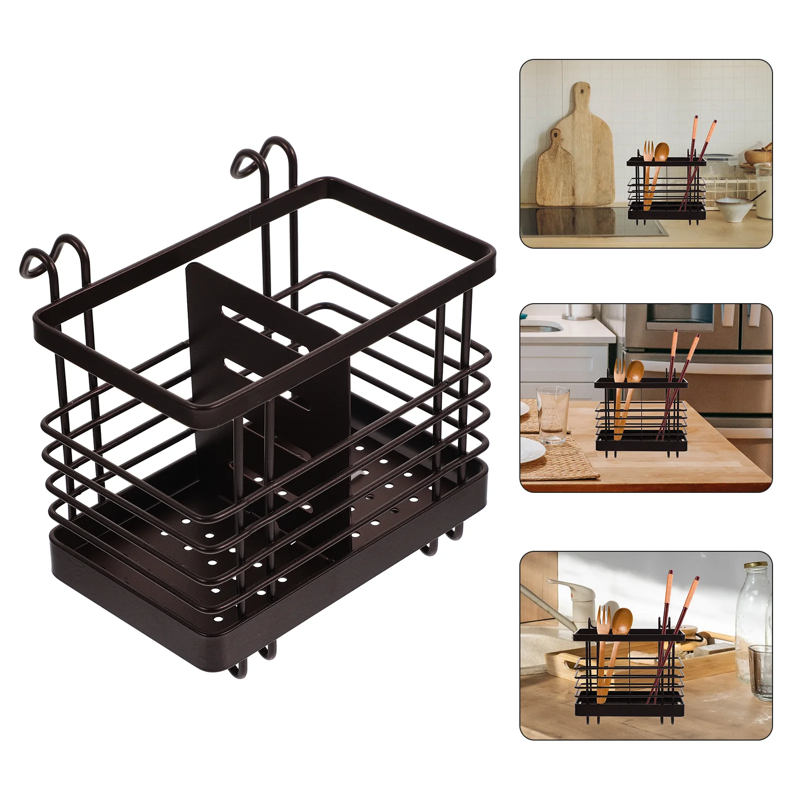

Drying Utensil Holderrack Drainer Chopsticks Silverware Flatware Chopstick Basket Organizer Kitchen Cutlery Crock Cooking