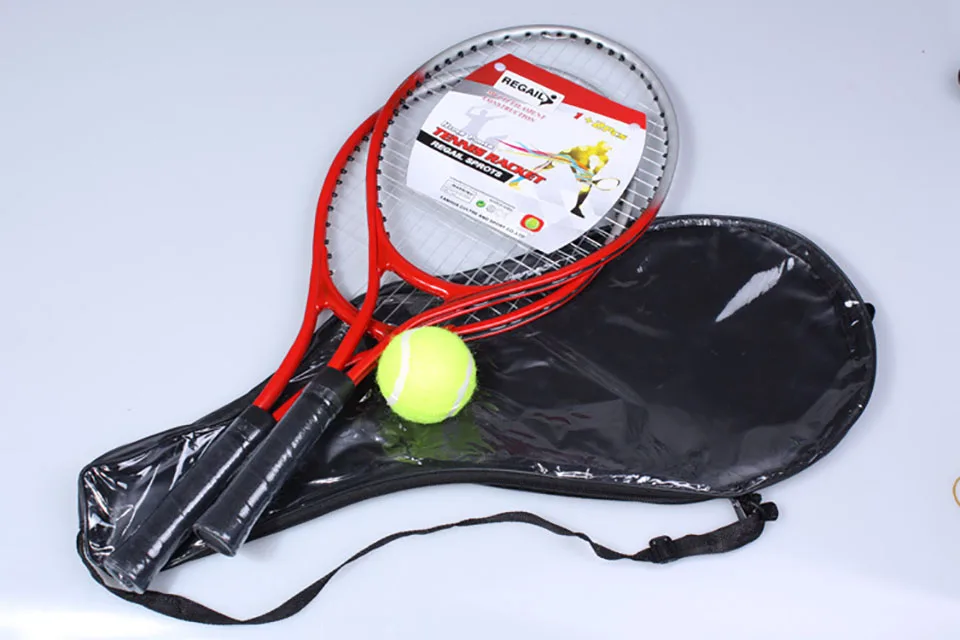 Набор из 2 теннисных ракеток для подростков тренировок теннисная нить raquete de Tennis