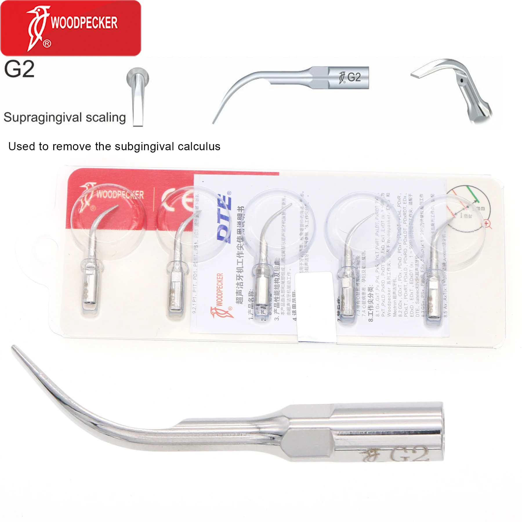Оригинальные 100% насадки для стоматологического скалера Woodpecker ультразвуковой