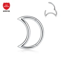 g23 titanium moon nose ring closed ring european and american stud earrings nose septum earrings body piercing jewelry