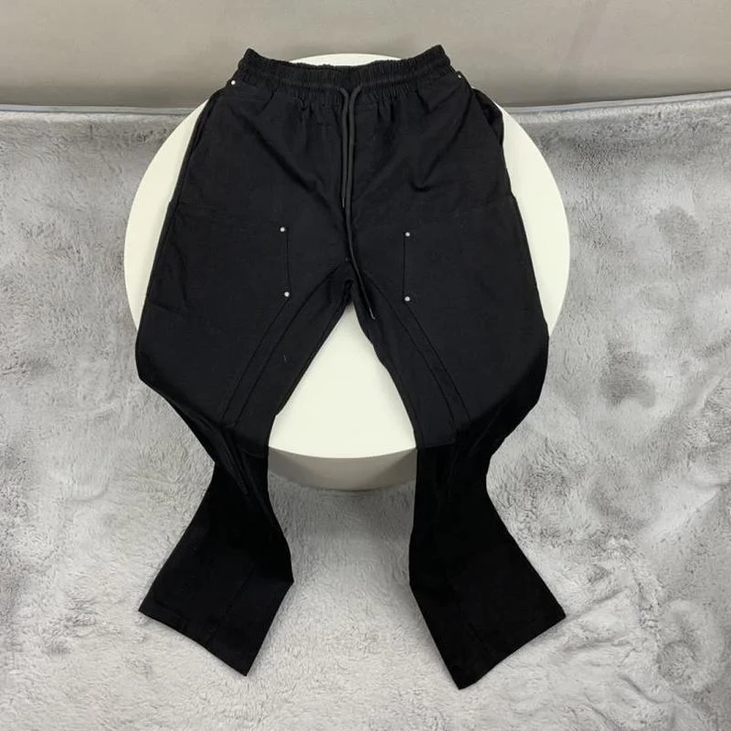 

22SS Washed and Old Vintage Zipper Rhude Pants Men Women EU Size Heavy Fabric Four Seasons Kanye West Rhude Trousers