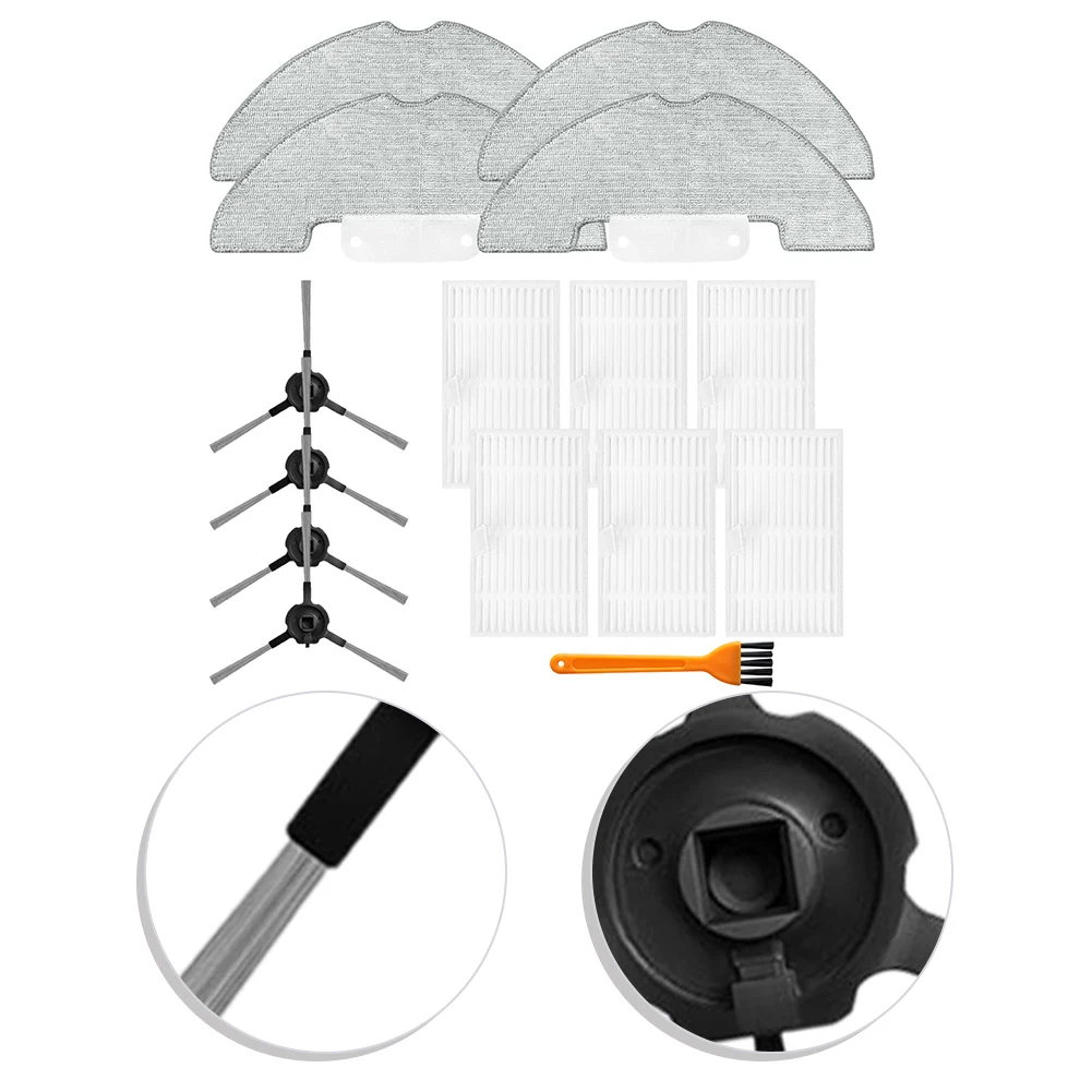 Фото Запчасти для роботов-пылесосов Cleanova, Vexilar, W7/W9/W11: боковые щетки, HEPA-фильтры, салфетки для влажной уборки №3