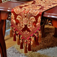 high end red tassel pendant table runner tablecloth european luxury bed flag table flag table mat coffee dining table decoration