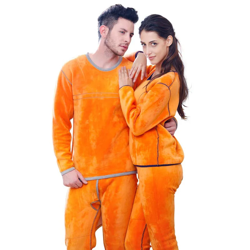 

Flame Of Dream New Autumn And Winter Men's And Women's Large Size Couples Set Thermal Underwear 2119