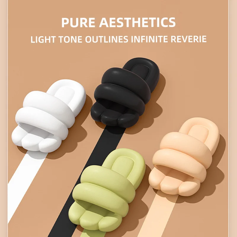 

Шлепанцы из ЭВА, летние сандалии на толстой подошве, с двумя ремешками, мягкая подошва, для улицы и ванной, 2023