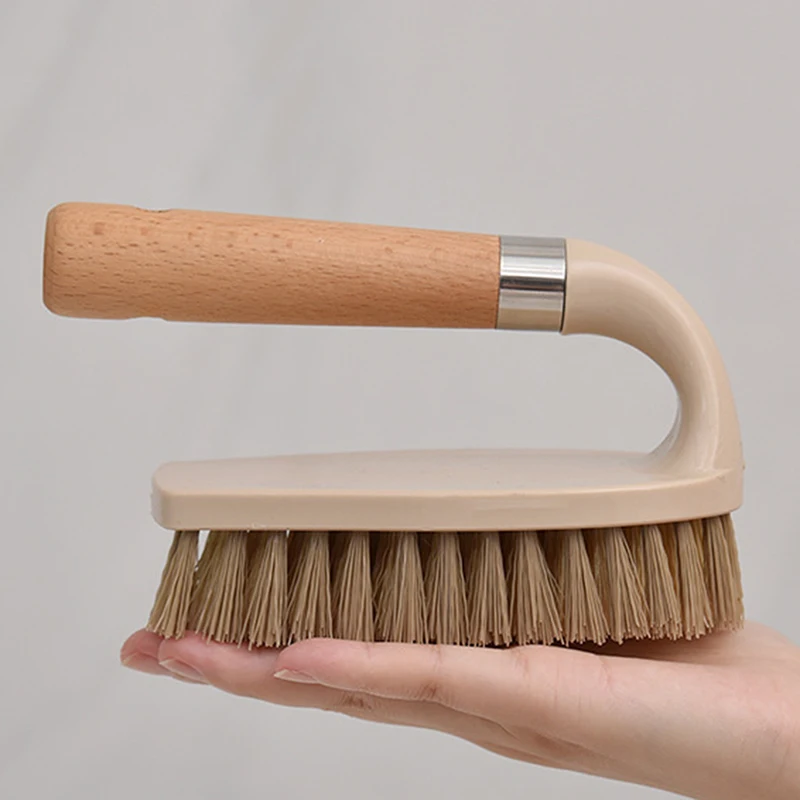 

Щетка с деревянной ручкой для чистки, инструмент для мытья плитки в железном стиле, для ванной, туалета, кухни, скраб для обеззараживания