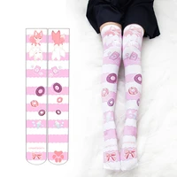 3d digital printing knee socks lolita dress up donut fox fairy thigh socks high socks stockings lolita socks
