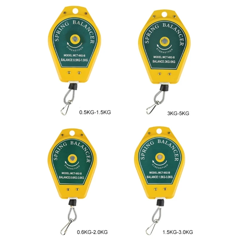 

Y1UD Durable Retractable Spring Steel Wire Rope Measuring Tool Hook Holder Hanging 3-5kg Assembly-line Fixtures Tool