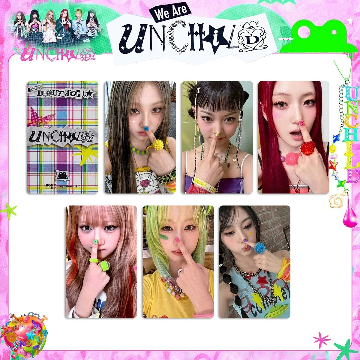 Набор из 6 фотокарточек UNCHILD для косплея, HD LOMO-карточки UNCHILD с YEEUN, HEEKIE, TINA, AKO, EVON, HAEUN, подарок для фанатов косплея (art.: 3920dbf856d58) - 3920dbf856d58