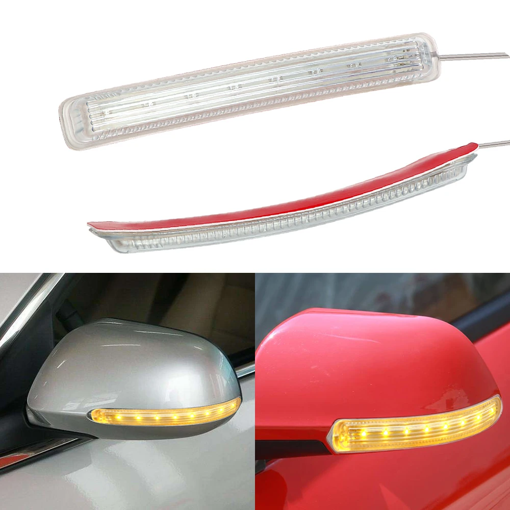 

LEEPEE FPC Желтый Мягкий 8 SMD Универсальное Автомобильное Зеркало Заднего Вида Указатель Поворота 12 В Светодиодная Лента Ме...