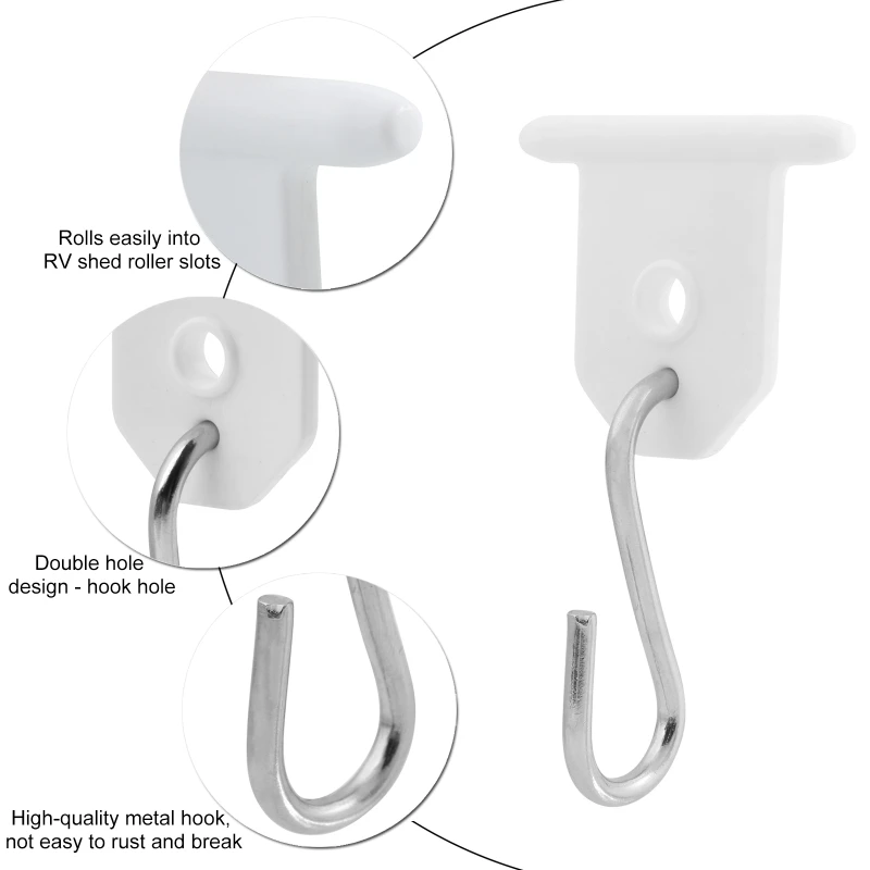 

Set of 10 or 20 Pieces Piping Rail Hooks, S Shaped Hooks, Awning Hooks, Camping Awning Hooks, Camping Piping Rail Hooks