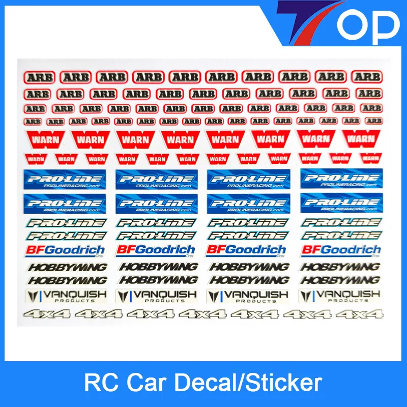 1/10/12/16/18/24 радиоуправляемый автомобиль, мотоцикл, велосипед, наклейки, наклейки для рисования этикеток, обновленные детали