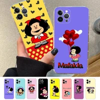 mafalda phone case for iphone 11 12 13 mini pro xs max 8 7 6 6s plus x 5s se 2020 xr