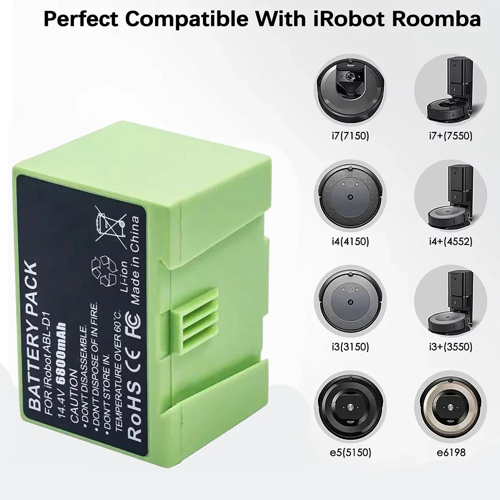 Фото Аккумулятор ABL-D1 для iRobot Roomba I серии и i7 i7 + i8 e5 7150 7550 e5150 e5152 4624864   АБЛ-Д1 №5