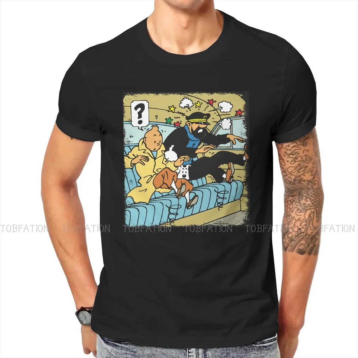 

The Is Sotin Man's TShirt The Adventures Comics O Neck Tops Fabric T Shirt Humor High Quality Gift Idea
