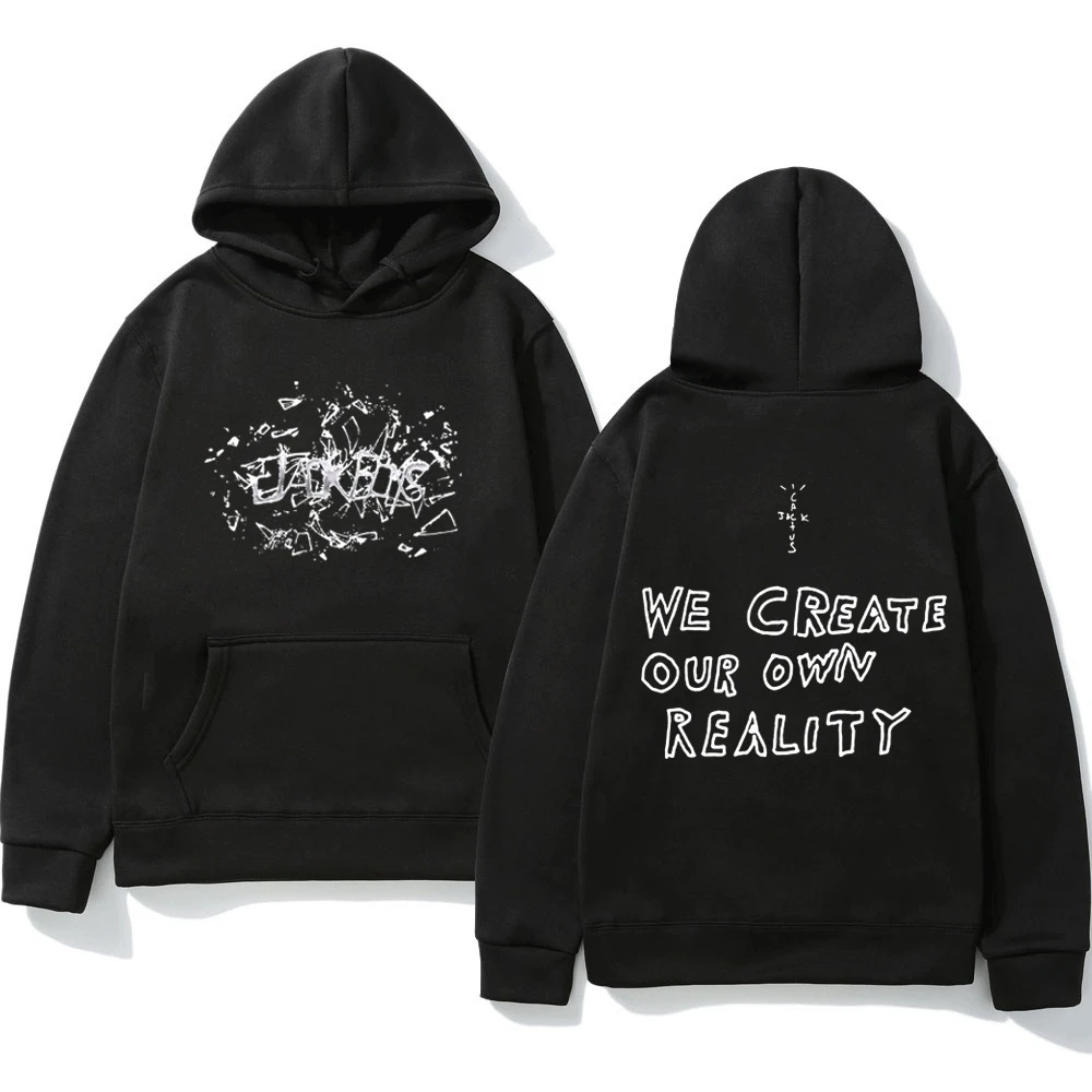 

Travis Scott Hip Hop Sweatshirt Fashion Unisex Hoodies Cactus Jack Swag Letter Print Hooded Pullover Streetwear Black Hoodie