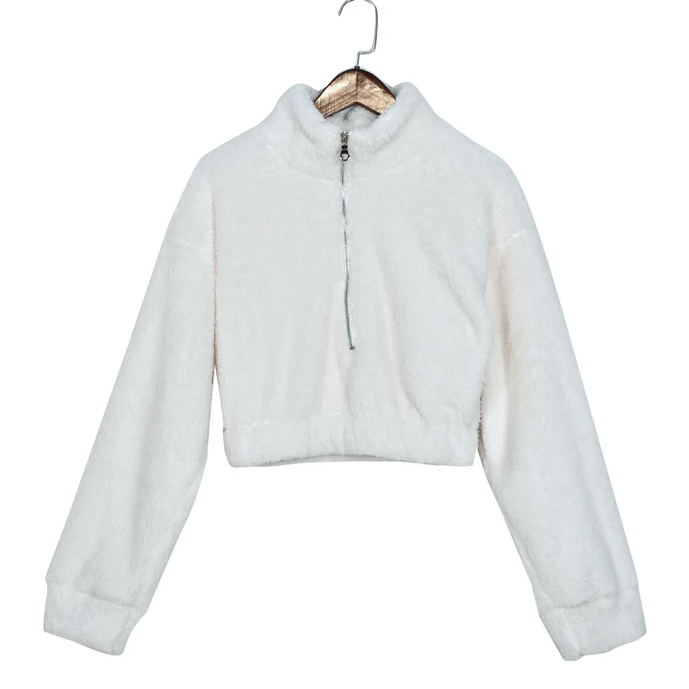 2022 Women's Clothing Jackets Fall and Winter Long-Sleeved Soft and Warm Stand-Up Collar Zipper Sweatshirt Fleece Women