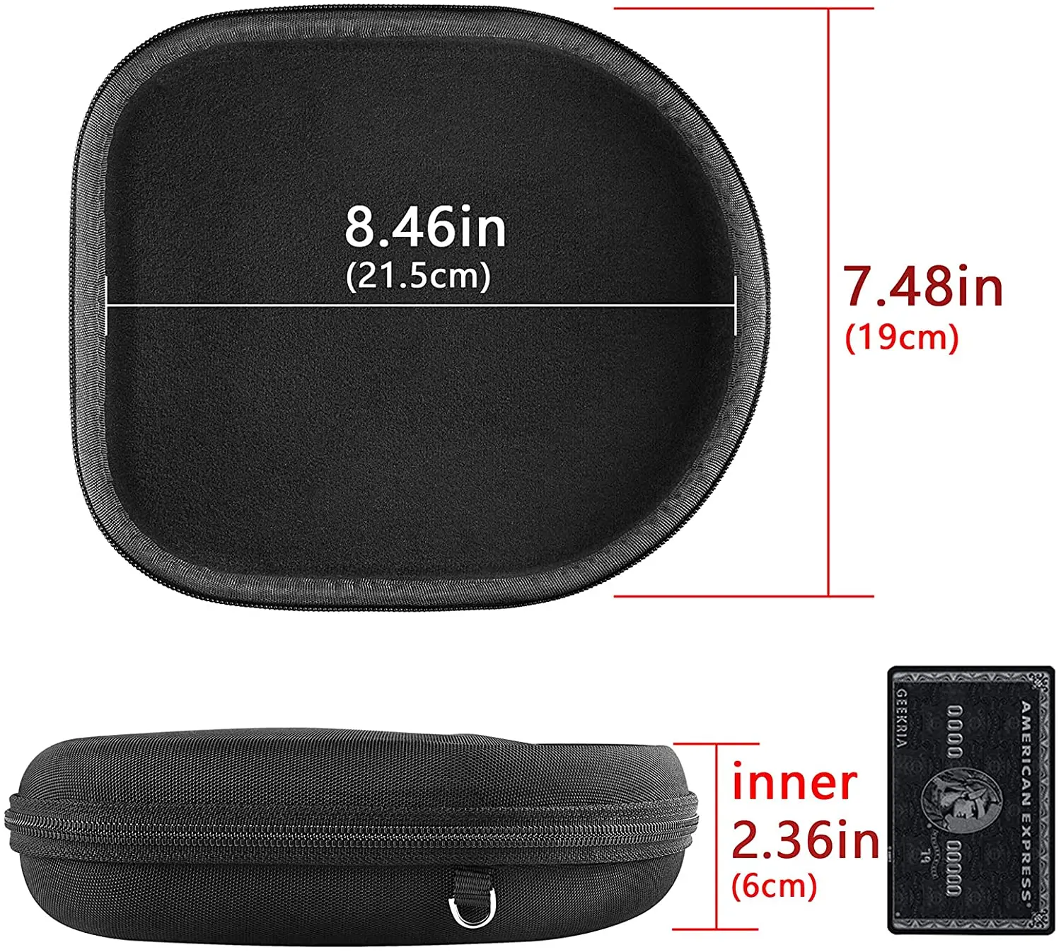 Geekria Headphones Case For Anker Soundcore Life Q35 Q20, Hard Portable Bluetooth Earphones Headset Bag For Accessories Storage enlarge