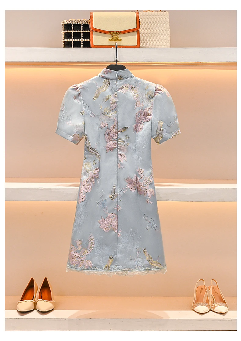 Элегантное винтажное платье Ципао в китайском стиле