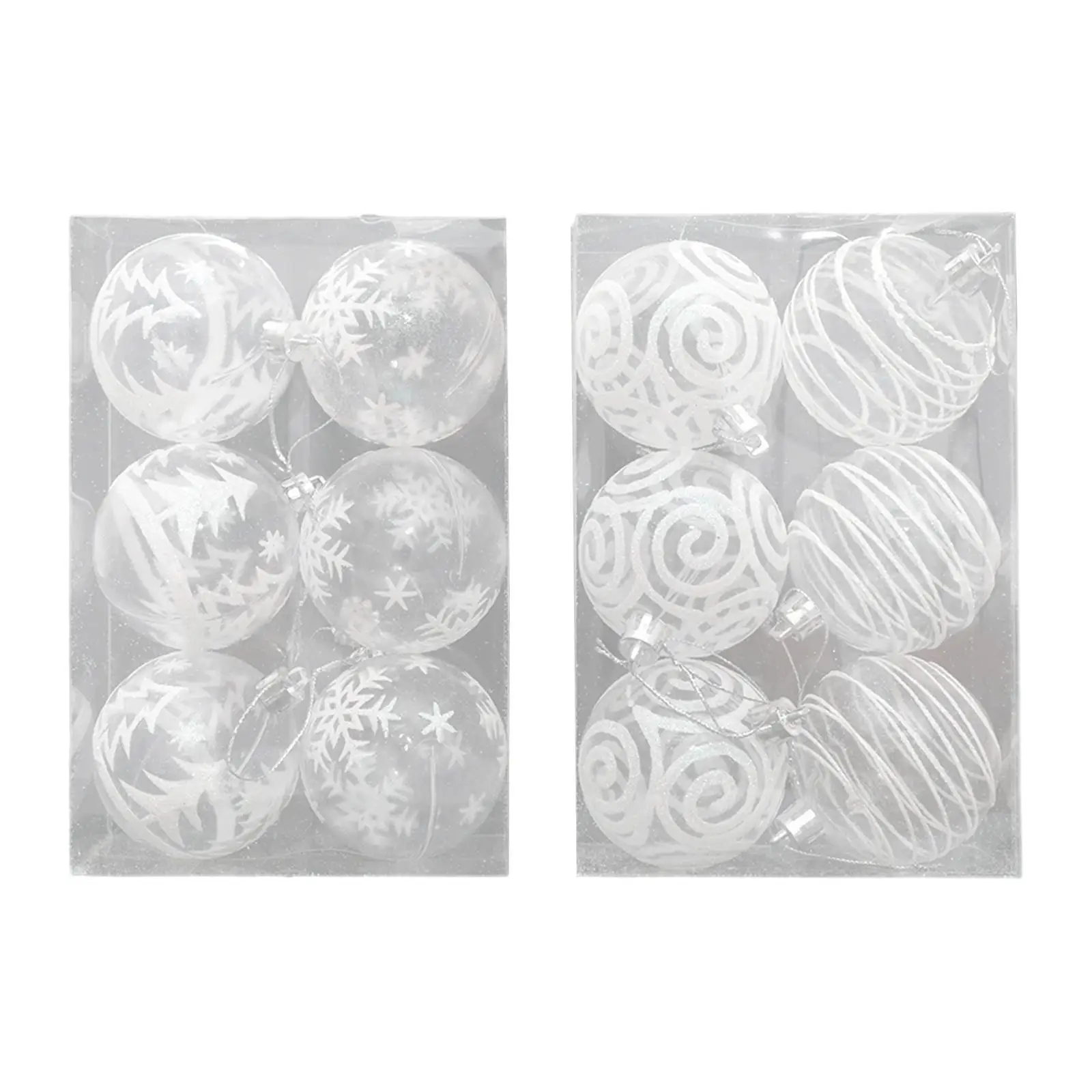 6 шт. новогодние елочные шары 60 мм