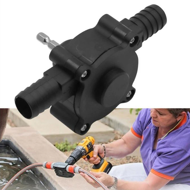 

Black DC Pumping Self-Priming Centrifugal Pump Household Small Pump Hand Crank Electric Drill Water Pump Supplies