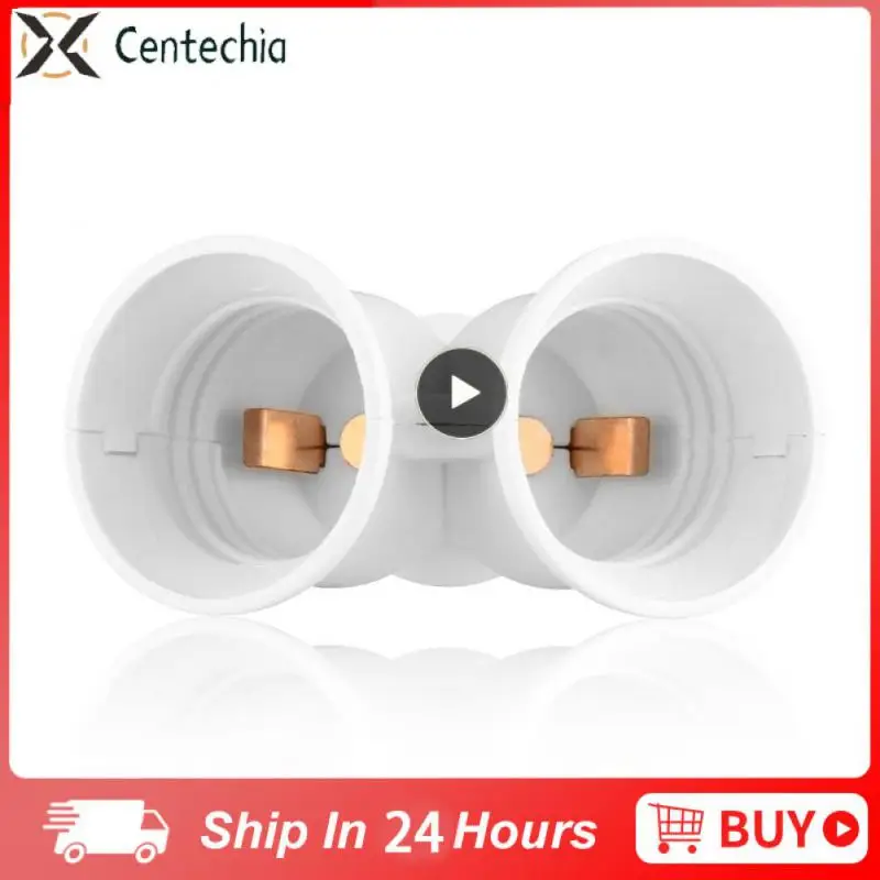 

Portable Lamp Holder 2 In 1 Extender Splitter Converter Plug Screw E27 Led Base E27 To 2-e27 High Quality Home Accessories
