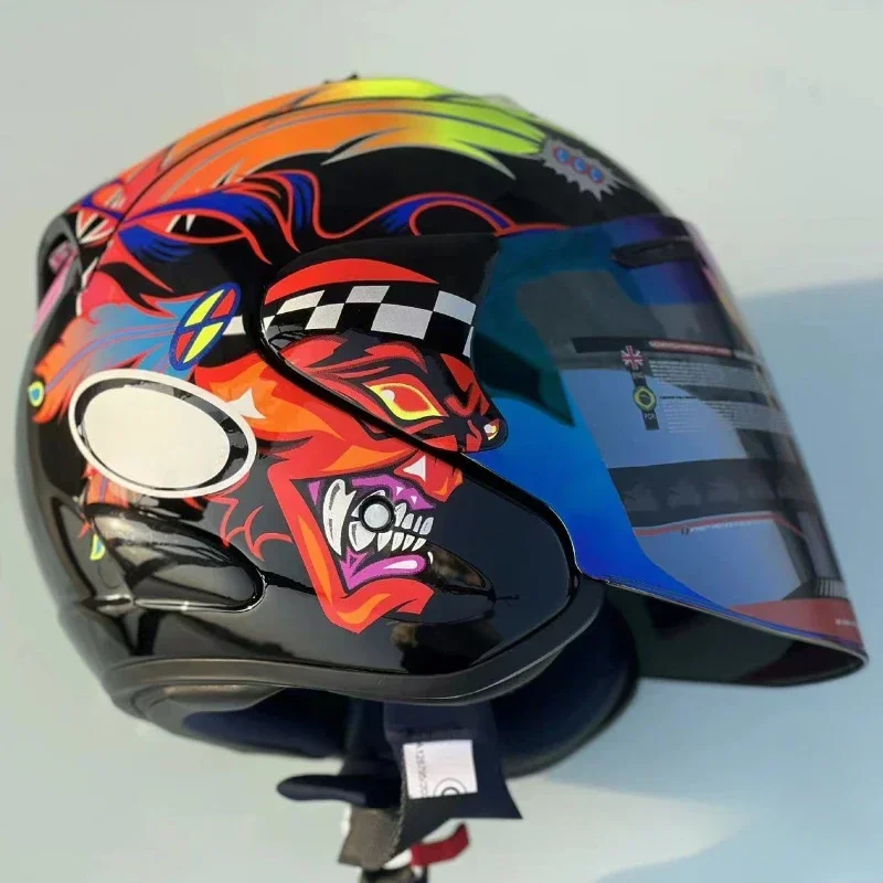 Ram3 Russell черный полушлем для мужчин и женщин мотоциклетный внедорожный летний