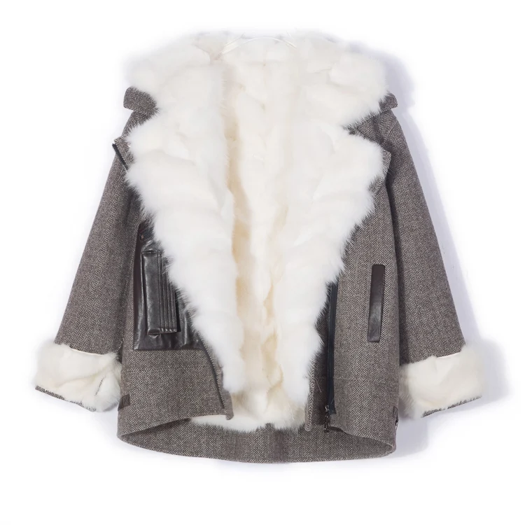 

Aoottii 2022 Real Fur Coat Winter Jacket Women Parka Natural Fox Fur Liner Thick Warm Outerwear Streetwear Brand Detachable New