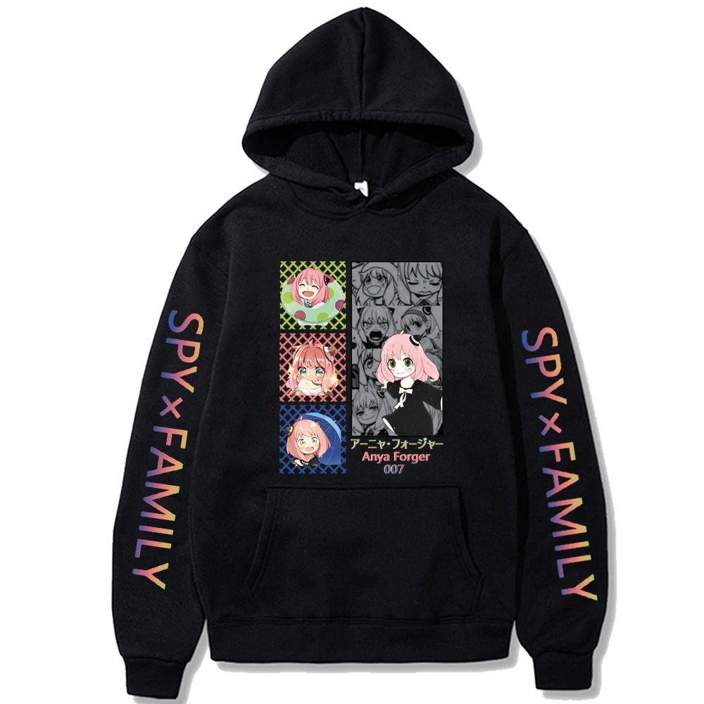 

Hot Japan Anime SpyxFamily Anya Forger Hoodie Sweatshirt Loog Sleeve Gift Men Women Top
