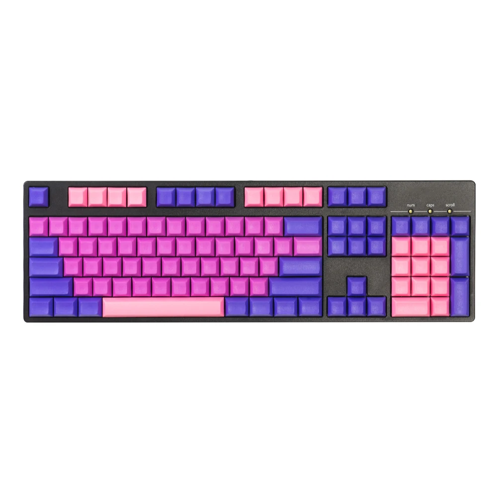 

DSA Blank Keycaps Pbt Material Purple Pink 104 Key is Applicable to Standard MX Switch Mechanical Keyboard