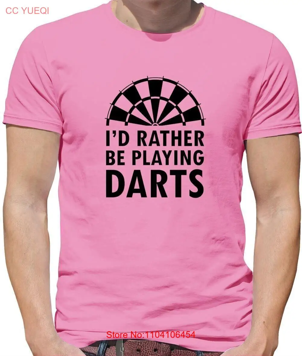 Iɽ Rather Be Playing Darts — мужская футболка Bullseye 180 Dart Littler Gerwen