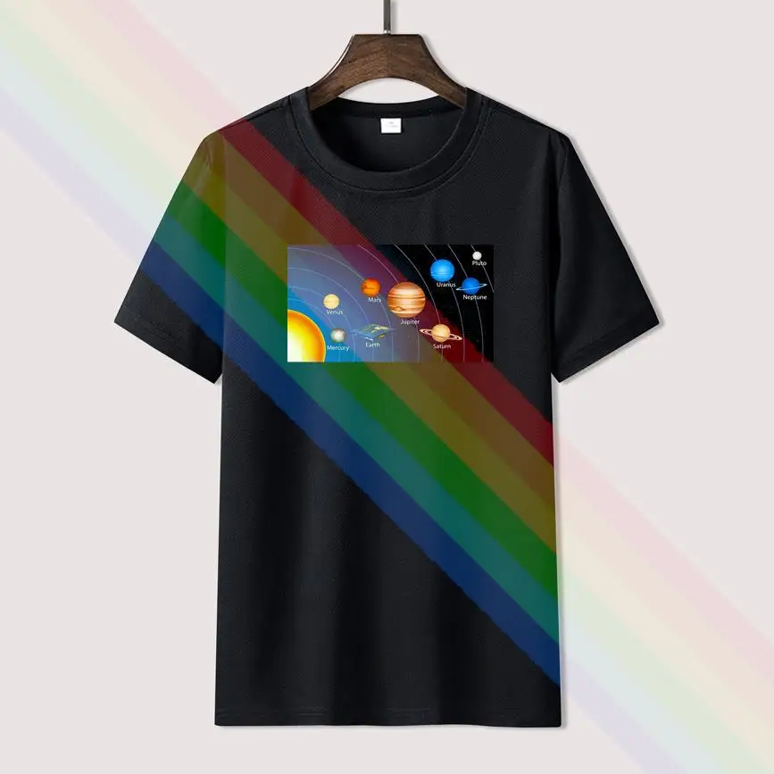 

solar system Best Selling Printed Summer Print T Shirt Clothes Popular Shirt Cotton Tees Amazing Short Sleeve Unique Unisex Tops