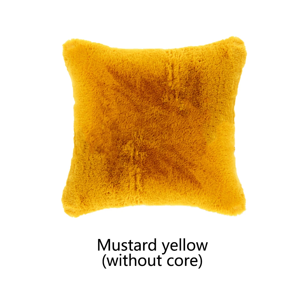 

Decorative Throw Pillow Covers Pillowcase Square Shape Cover Couch Sofa Bedroom Solid Color Cushions Case Yellow