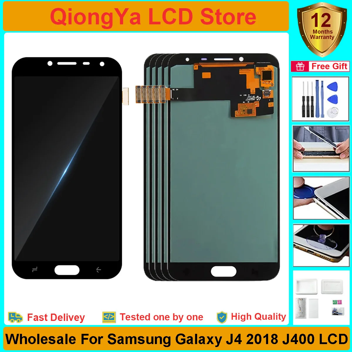 Enlarge 3/5 PCS Wholesale LCD For Samsung Galaxy J4 2018 J400 SM-J400F J400H J400M J400G/DS Display with Touch Screen Digitizer Assembly