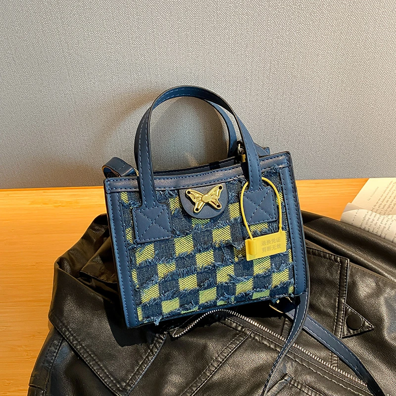 

Высококачественная женская сумка, джинсовая Холщовая Сумка-тоут, роскошная дизайнерская сумка через плечо и кошелек, женская брендовая сумка