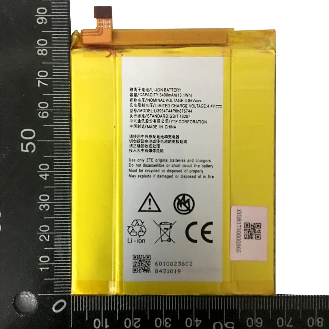 Оригинальный сменный аккумулятор 3400 мАч Li3934T44P8h876744 для ZTE Grand X Z988 Max2 zmax Pro Z981 +