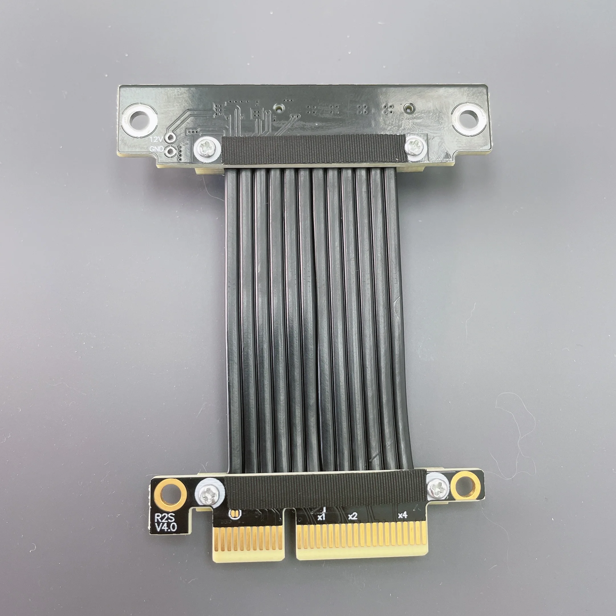 Фото Переходная плата адаптера PCI Express 4.0 PCI-E 4X, 90-градусный преобразователь для серверного корпуса 1U/2U — совместимость с PCI-E 3,0 X4 в X4/X1 №4