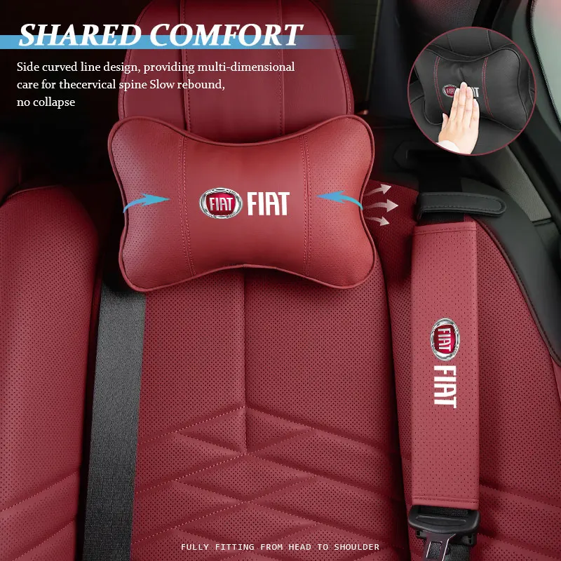 Фото Защитная накладка на ремень безопасности для автомобилей Fiat: Tipo, Panda, Brave, Stilo, Palio, Ducato, Freemont – аксессуары для интерьера авто №4