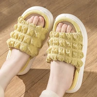 2022 new women indoor slippers thick breathable linen slippers summer non slip home indoor cotton linen floor couple slippers