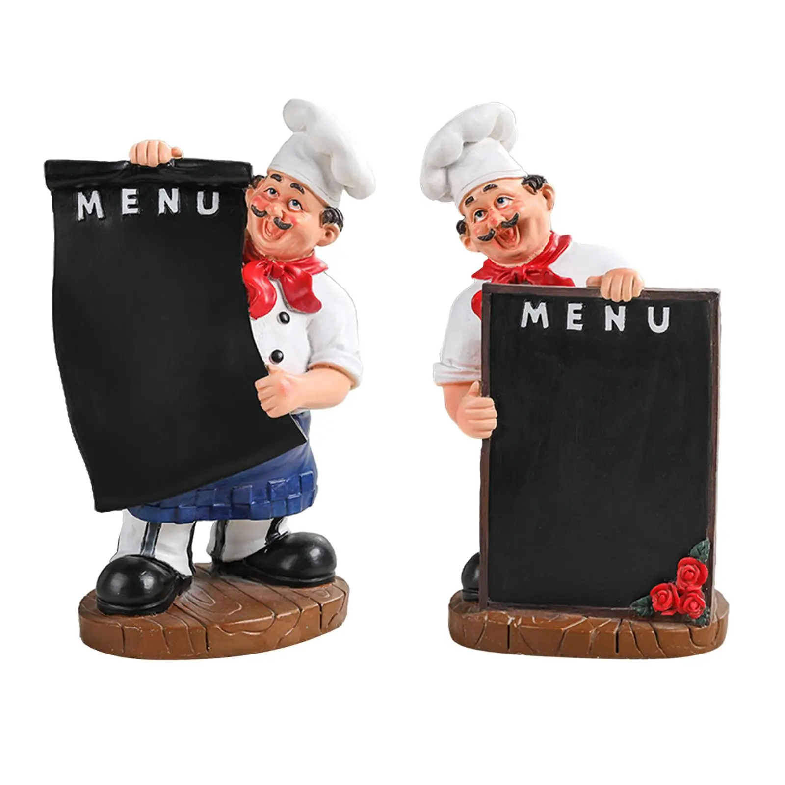 

Chef Statue Sculpture Resin Chef Figurine Ornament Decorative for Table Bar