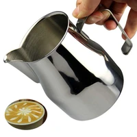 350500ml pull flower coffee jug milk frothing pitcher stainless steel latte art creamer cup barista craft espresso machines