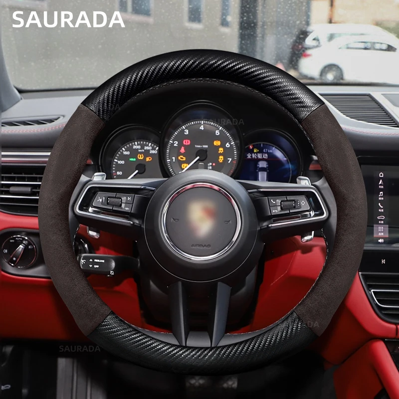 Для Porsche 911 996 Cayenne 958 718 Boxster 918 Cayman Macan Panamera Taycan GT3 RS искусственная кожа из микрофибры