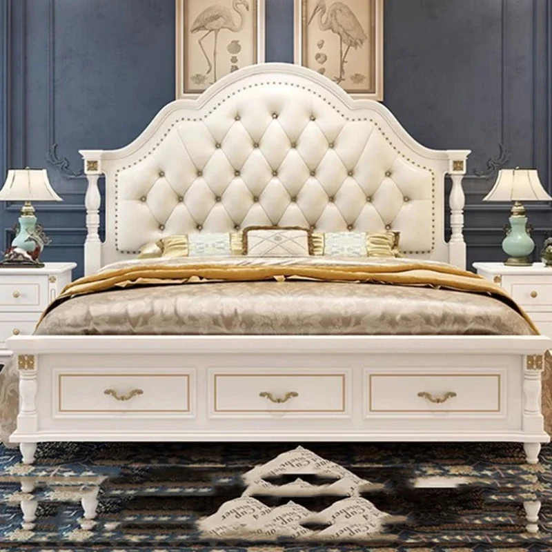 Современная мягкая кровать для спальни King полноразмерные изголовья детские