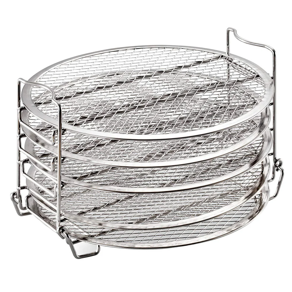 

5-Layer Stainless Steel Air Fryer Accessories Rack Food Cooker 304 Dehydrator Bracket Canned Meals