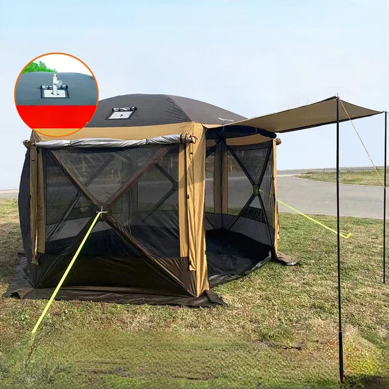 3/3 6 м открытый навес для кемпинга 6-10 человек полностью автоматический тент