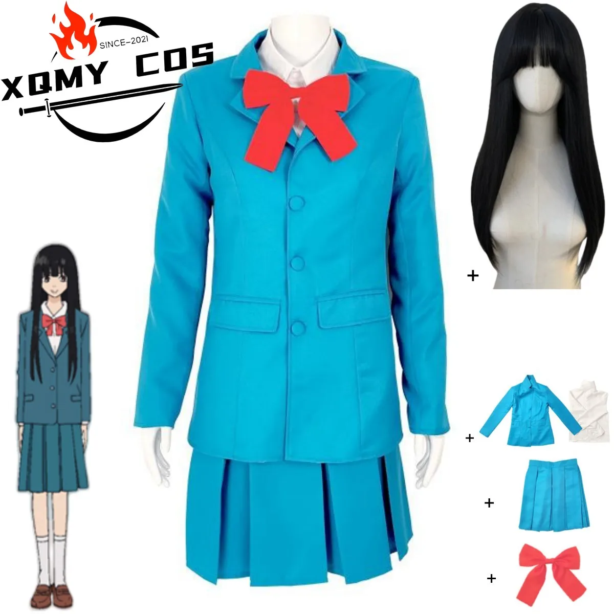 Фото XQAnime Kimi Ni Todoke: From Me To You Kuronuma Sawako Косплей Костюм Япония и Южная Корея JK Школьная форма Парик Женщина Милый Су №1