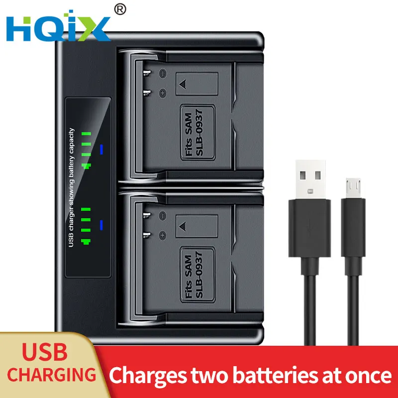 

HQIX for Samsung L830 PL10 L730 ST10 NV4 E-P1 Camera SLB-0937 Dual Charger Battery