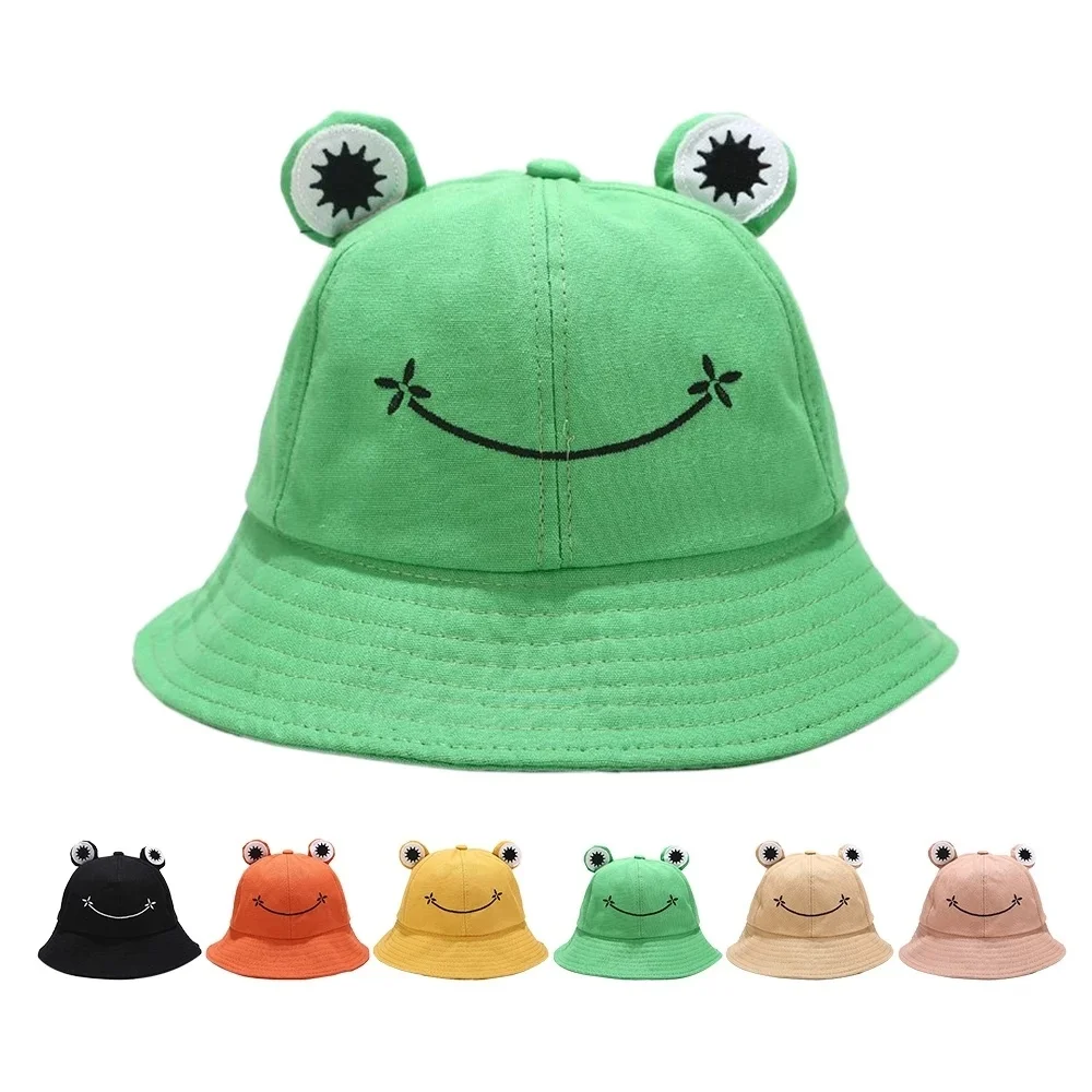 

Панама женская хлопковая в виде лягушки, милая Панама, забавная шапка-лягушка, весна-лето